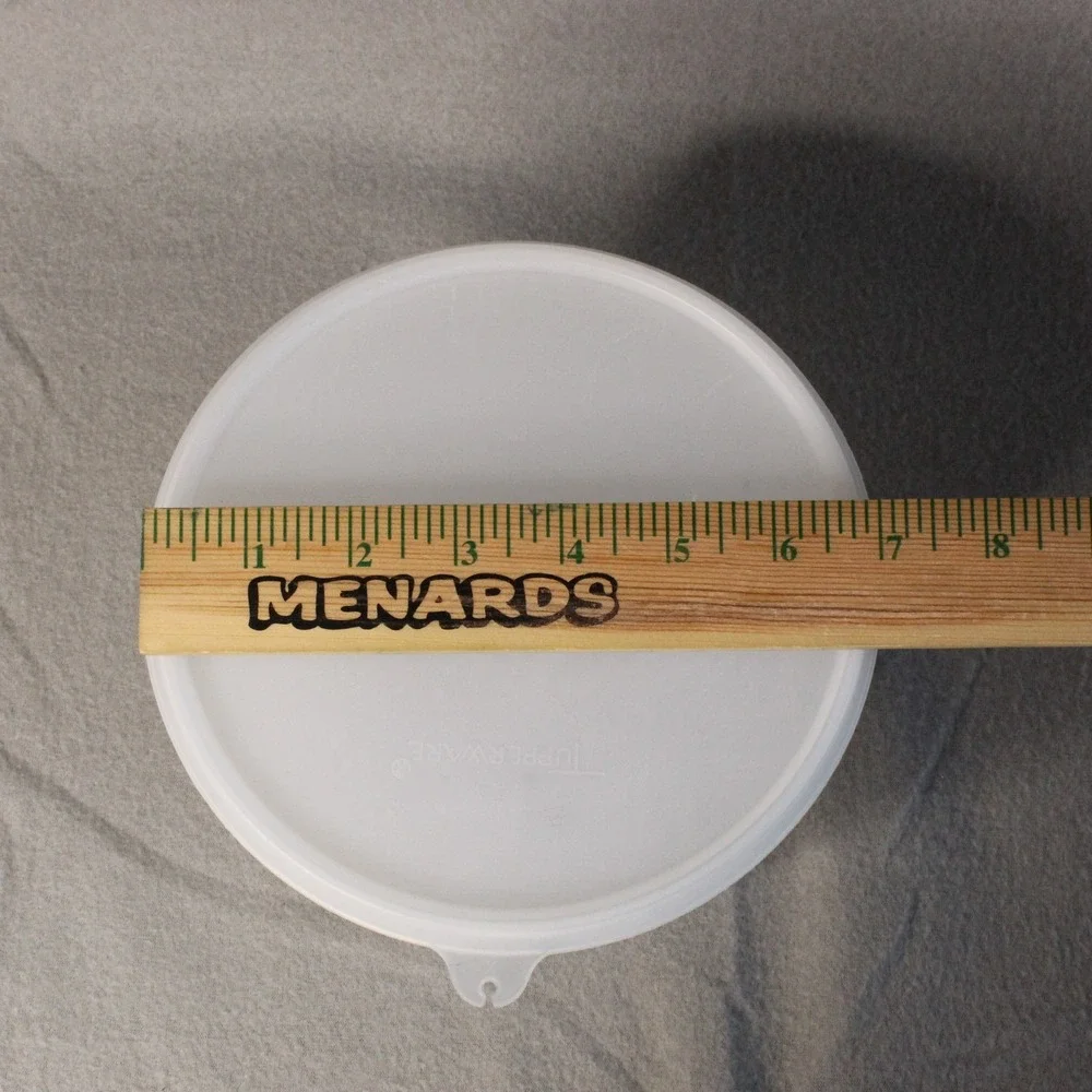 Vintage Tupperware White 3 Qt Round Canister with Lid 7
